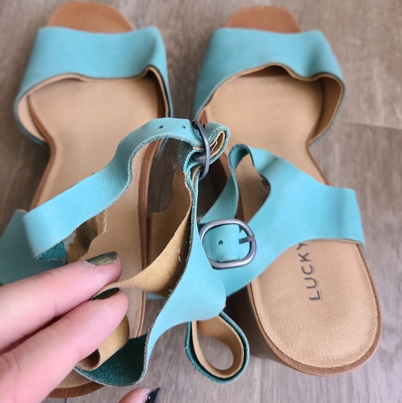 Lucky Brand Wedges Teal size 8 - Picture 11 of 16